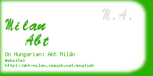 milan abt business card